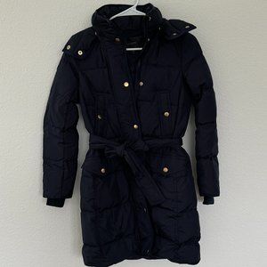 J.Crew Navy Puffer Coat Size Petite XXS